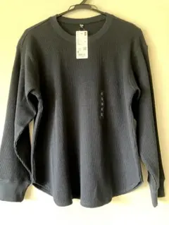 みぃ様専用。UNIQLO ネイビー 長袖ワッフルTシャツ 紺色Mサイズ