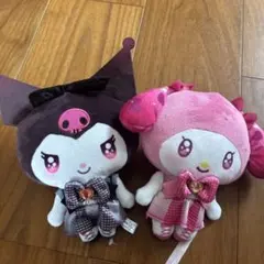 キティちゃん風ぬいぐるみ2体セット　マイメロ　クロミ