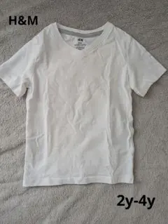 H&M オーガニックコットン VネックTシャツ ホワイトのサムネイル