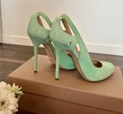 セルジオロッシ　ミントグリーン　 ハイヒール パンプス38