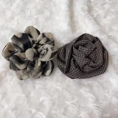 ハンドメイド　ブローチ　お花　２点セット