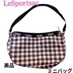 LeSportsac レスポ ギンガムチェック柄 ハンドバッグ ミニバッグ