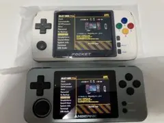 新品同様品 中華ゲーム機2台セット RG280メタルとNEWpoketgo