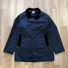 坩堝/ネイビー コーデュロイ襟ジャケット