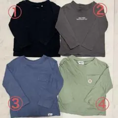 90cm 長袖Tシャツ 4枚セット まとめ売り