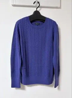 INDIVI ケーブルニット セーター 紫 38