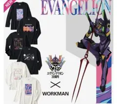 EVANGELION プリント長袖Tシャツ L ホワイト