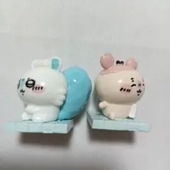 ちいかわ　びっくらたまご　おふろあがりフィギュア(モモンガ　古本屋カニ)