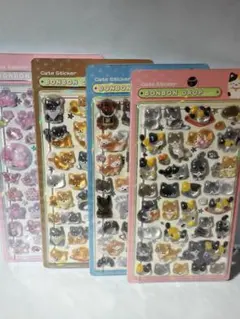 正規品　ボンボンドロップシール和柄　桜　日本犬　猫　柴犬4種セット！