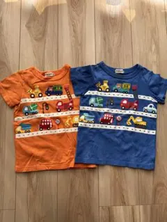 ミキハウス 同柄Tシャツ 2枚セット 100cm