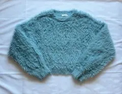 LOWRYS FARM シャギーニット トップス 水色 ブルー系