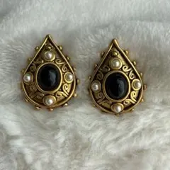 ヴィンテージ　ゴールド　カラー　イヤリング　#1217