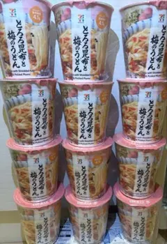 セブンプレミアム おくらとめかぶ 鰹と昆布だしのうどん カップ麺21個