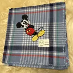 ミッキーマウス 刺繍 コットンハンカチ