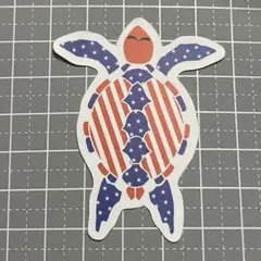 【OOO-36】防水ステッカー ウミガメ 海亀 カメ ホヌ ハワイ アメリカン