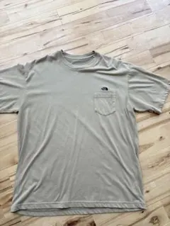 ノースフェイス　tシャツ　ベージュ　Lサイズ