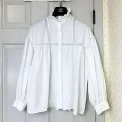 ZARA ザラ　オーバーサイズ　ポプリンシャツ ブラウス S 白のサムネイル