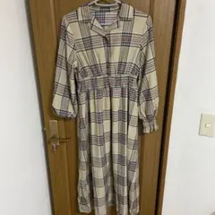 ロングワンピース チェック