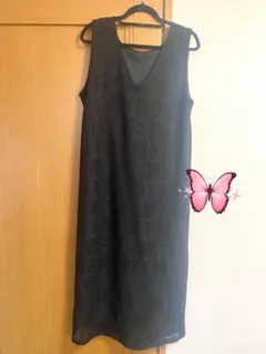 パネルレースジャンパースカート花柄ワンピース