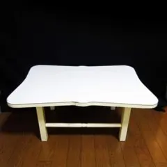 木製ローテーブル リビングテーブル 一人暮らし ホワイト 白 ハンドメイド