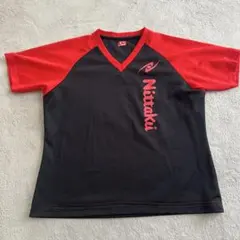 Nittaku プレミアム Vネックウェア 黒/赤