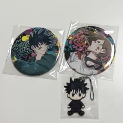 【新品未開封】 伏黒恵　釘崎野薔薇　缶バッジ　ラバーストラップ
