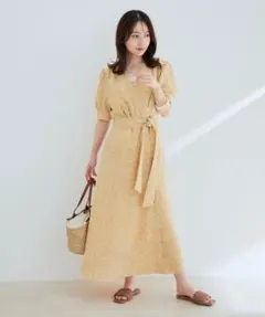 【美品】VIS 花柄カシュクールアソートワンピース