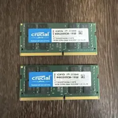 Crucial DDR4-2666 32GB（16GB×2枚セット）PCメモリのサムネイル
