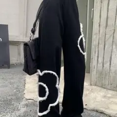 SHEIN 花柄ワイドレッグ スウェットパンツ