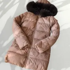 訳あり★DUVETICA ベージュ ダウンジャケット ファー付き