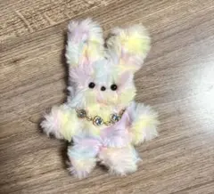 ⚫︎レインボー　うさぎ　モールドール　キーホルダー