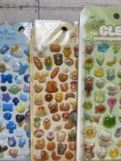 Clear ボンボンドロップシール、立体シール　3枚セットのお買い得価格