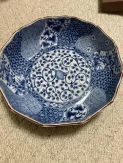 未使用品 龍峰窯 染付木瓜皿 大2点セット 特別セール！未使用品 龍峰窯 染付木瓜皿 大2点セット
