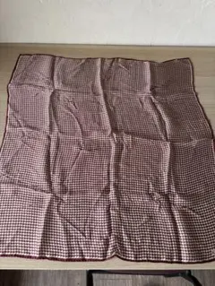 ラルフローレン　スカーフ　バンダナ　千鳥柄　ブラウン　タグなし