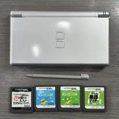 【動作確認済】ニンテンドーDS Lite シルバー ソフト4本セット