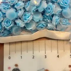 ネイルパーツ 貼り付けパーツ カボション ブルー 花 16