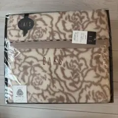 新品　DAKS 純毛毛布 140×200cm ベージュバラ柄