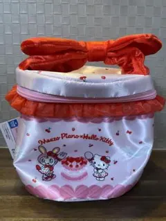 送料込★メゾピアノ ハローキティバニティポーチ 赤