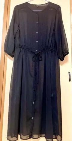 UNIQLO ワンピース 黒 シャツ ワンピース Sサイズ ブラック 美品
