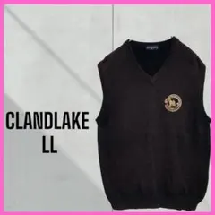 [CLANDLAKE] メンズ　ゴルフウェア　ワンポイント刺繍　ベスト　コットン