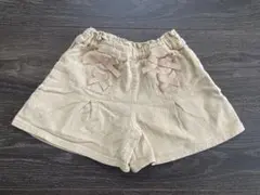 【美品・moujonjon】リボン付きキュロットパンツ(100サイズ)