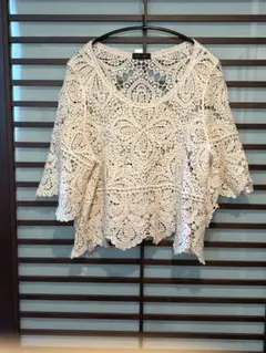 FAUVE レーストップス 半袖 アイボリーのサムネイル