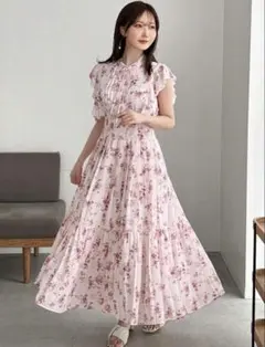 SHEIN FRIFUL 花柄 フリルワンピース ピンク