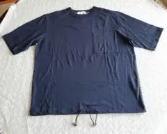 未使用タグ付き PLST Tシャツ カットソー 半袖　M　ネイビーのサムネイル