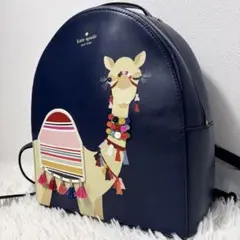 kate spade NEW YORK ラクダ モチーフ リュック ネイビー - メルカリ