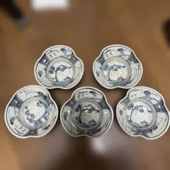 染付 輪花小鉢 5客 陶器 磁器 和食器 - メルカリ