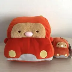 すみっコぐらし　とんかつ　おおきなころっとぬいぐるみ 車型ミニ付き2個セット