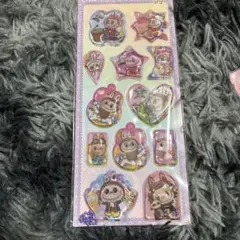 カラフルキャラクター透明シール12枚セット
