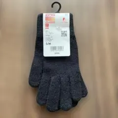 HEATTECH キッズ手袋 S/Mサイズ　ニットグローブ ブラック