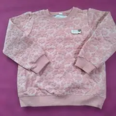 ピンク 花柄 スウェット トレーナー 95